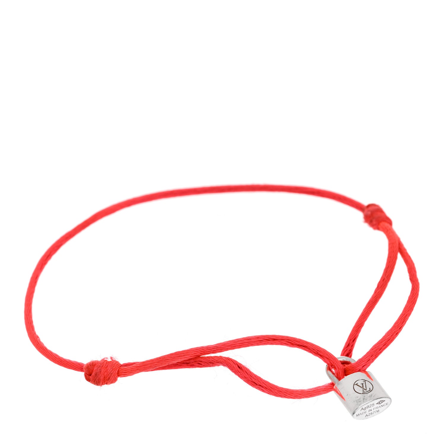 Louis Vuitton X UNICEF Sterling Silver Lockit Bracelet Neon Pink 1 of 3