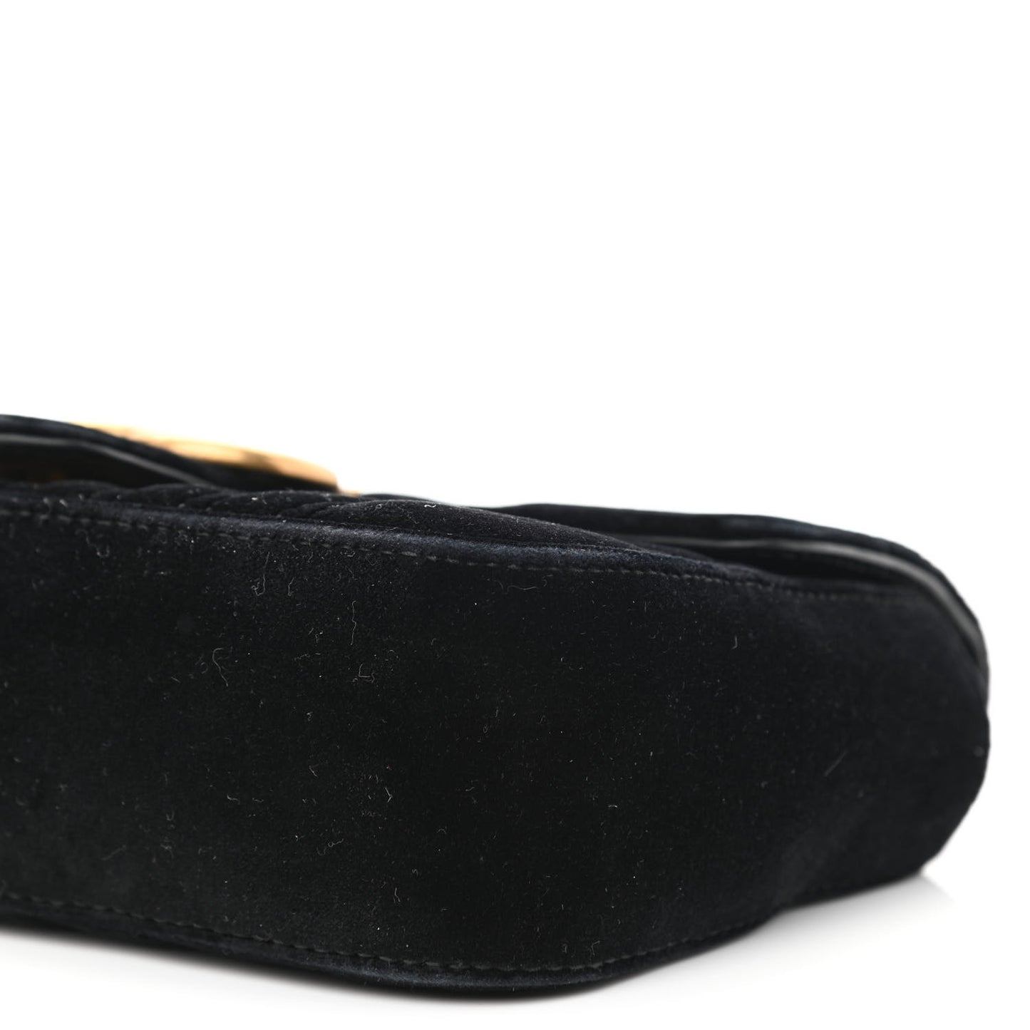 Velvet Matelasse Mini GG Marmont Shoulder Bag Black