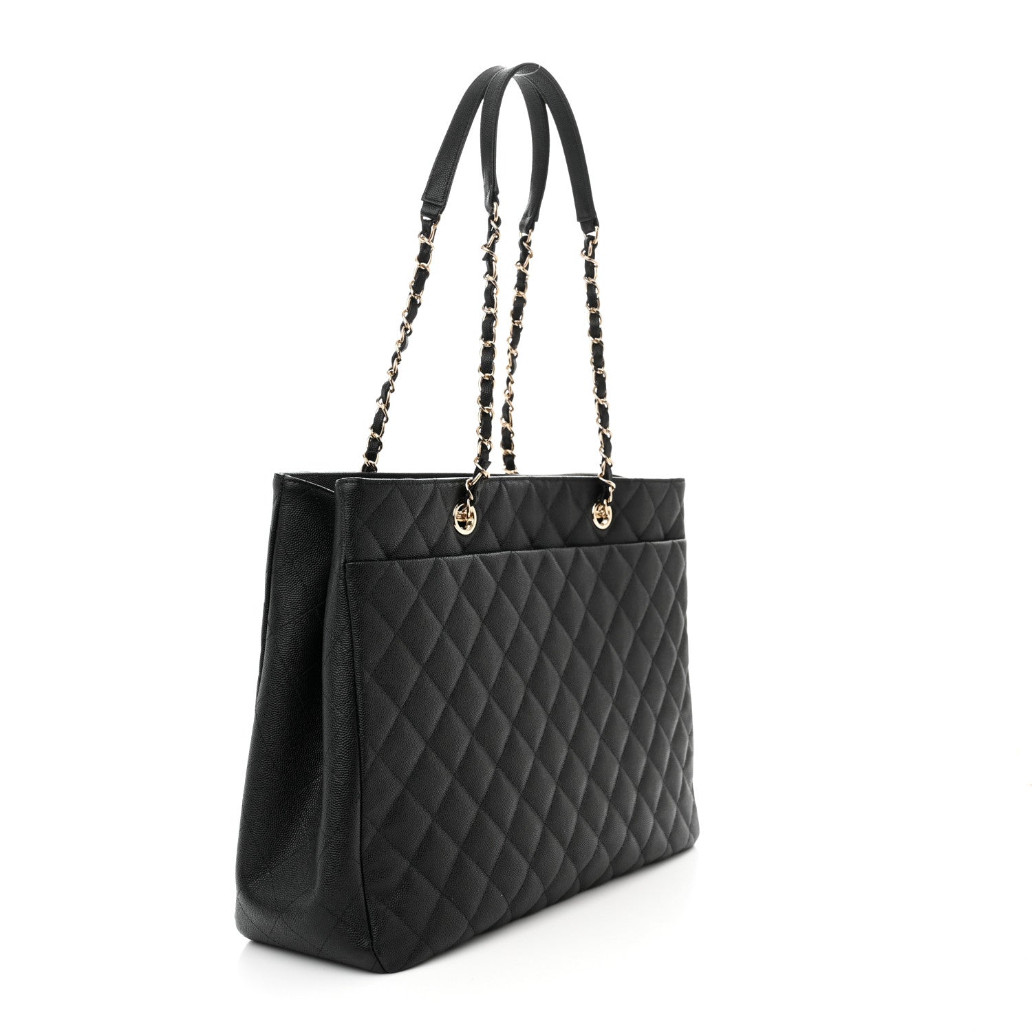 Chanel Caviar Quilted Large Shopping Tote Black 3 of 10