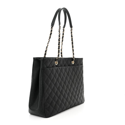 Chanel Caviar Quilted Large Shopping Tote Black 3 of 10