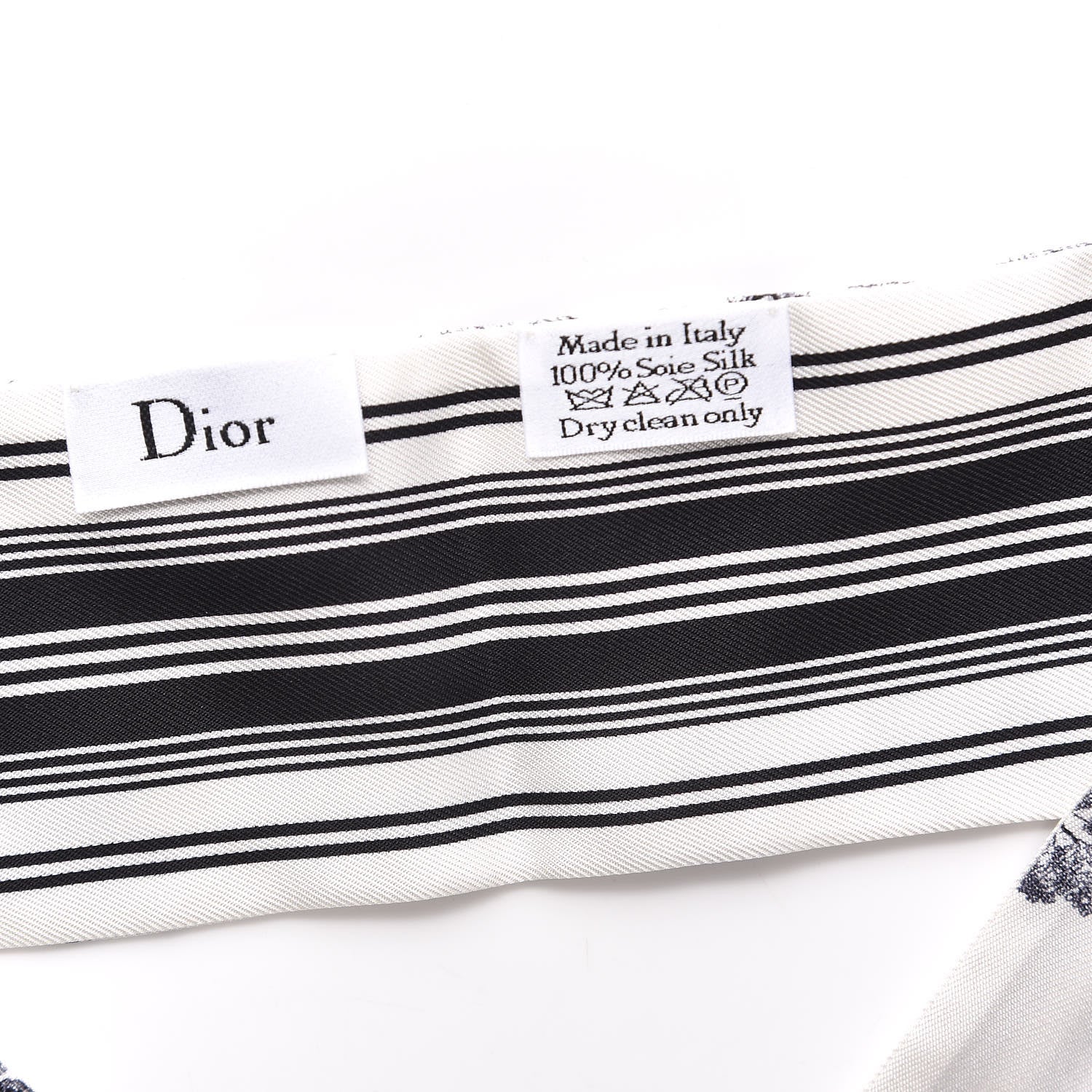 Christian Dior Silk Toile De Jouy Mitzah Scarf Navy Blue 3 of 4