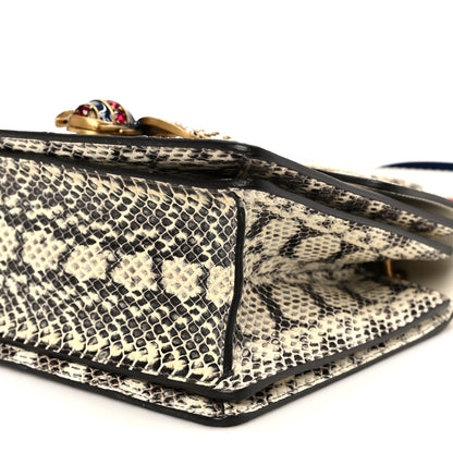 Gucci Snakeskin Sylvie Web Small Queen Margaret Top Handle Bag Roccia Natural 11 of 11