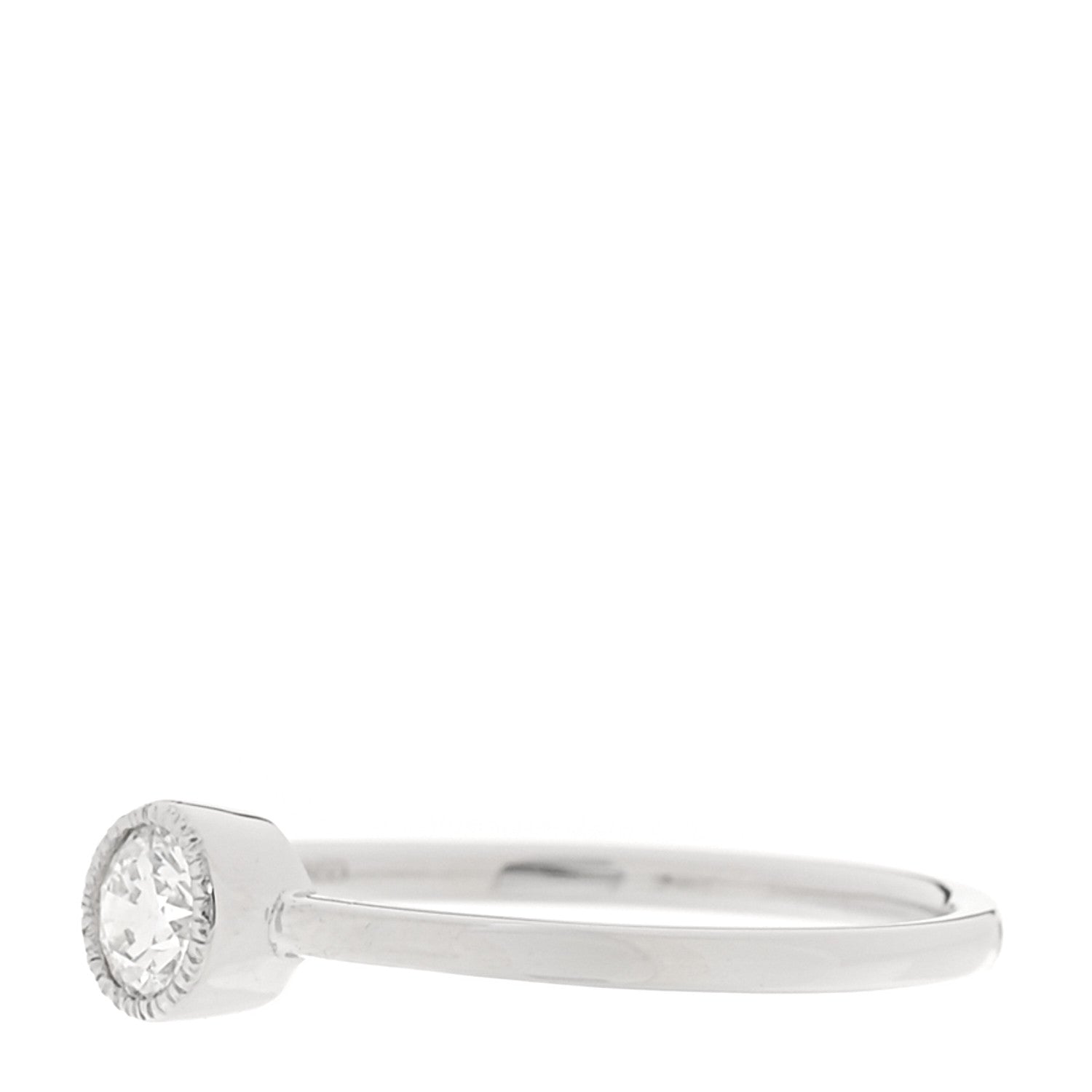 Parker & West by FASHIONPHILE Platinum Diamond .23ctw Bezel Ring 53 6.25 4 of 5