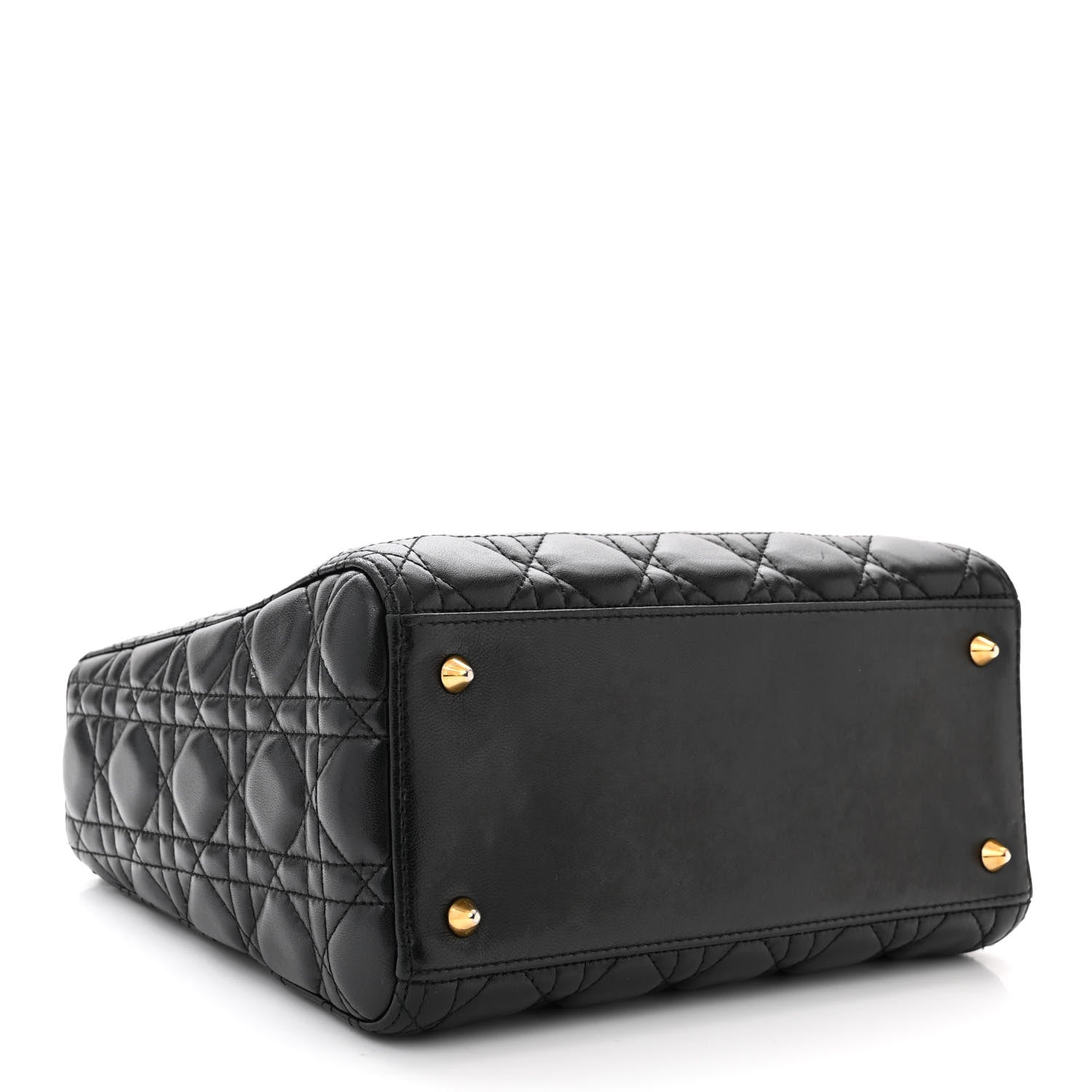 Christian Dior Lambskin Cannage Medium Lady Dior Black 4 of 13