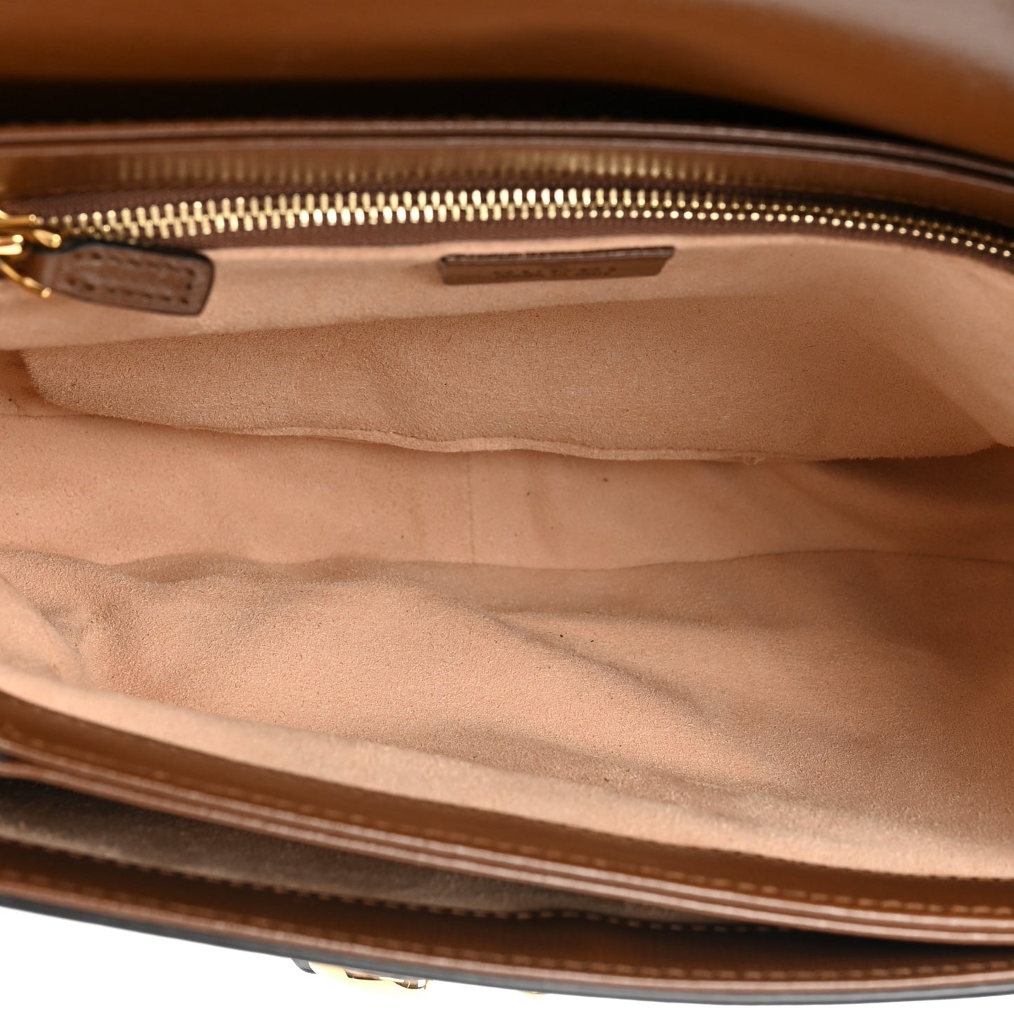 GG Supreme Monogram Horsebit 1955 Shoulder Bag Beige Brown Sugar