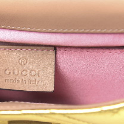 Gucci Metallic Nappa Matelasse Broadway Shoulder Bag Gold 6 of 11