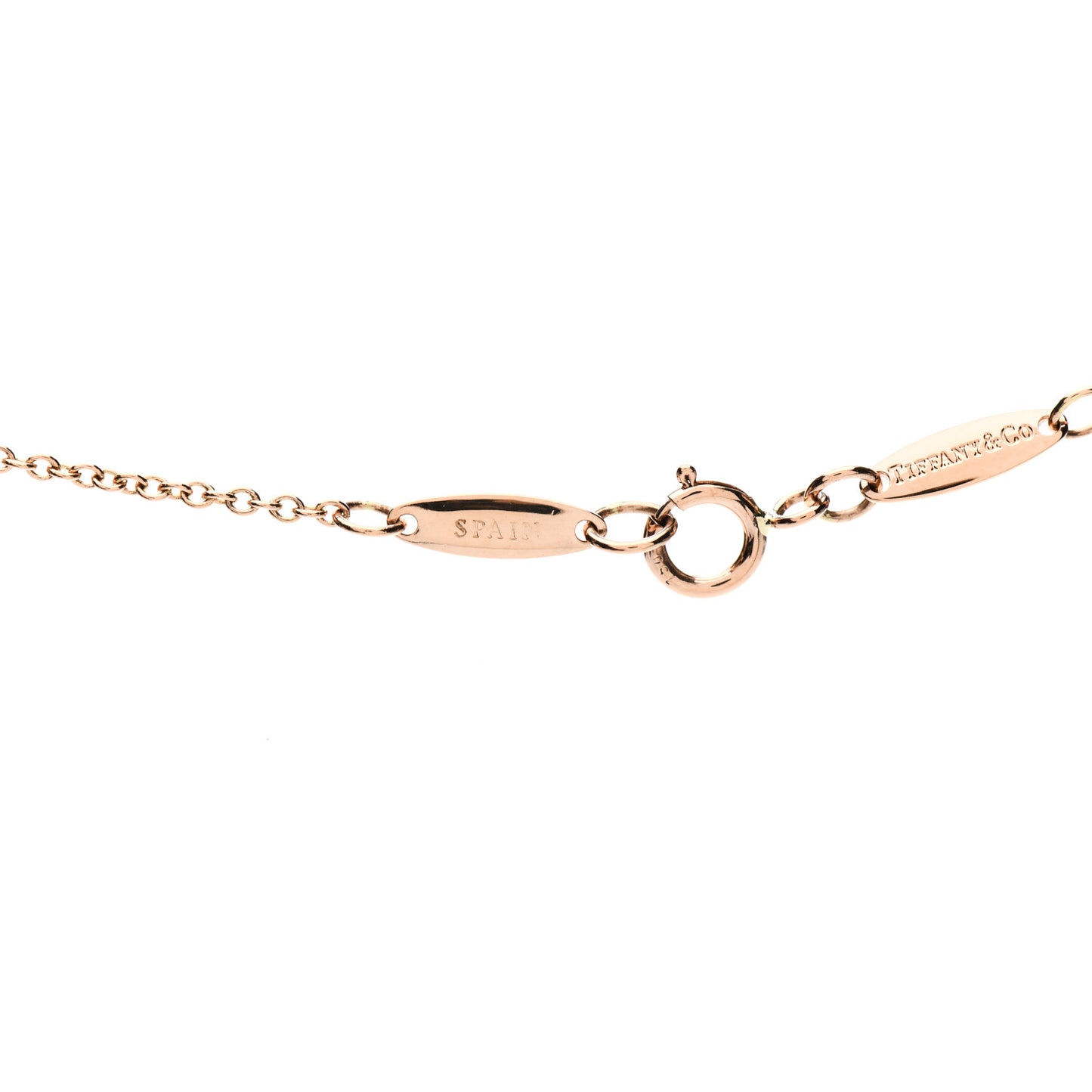 18K Rose Gold Diamond .03ct Elsa Peretti Diamonds by the Yard Pendant Necklace