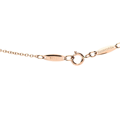Tiffany 18K Rose Gold Diamond .03ct Elsa Peretti Diamonds by the Yard Pendant Necklace 5 of 7