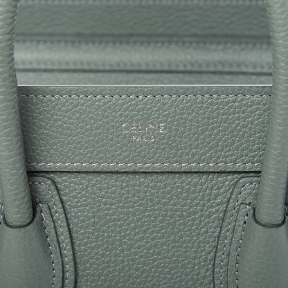 Celine Drummed Calfskin Nano Luggage Celadon 8 of 10