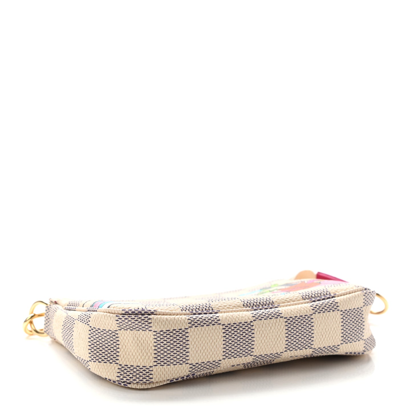 Damier Azur 2021 Christmas Animation Hollywood Mini Pochette Accessories Fuchsia