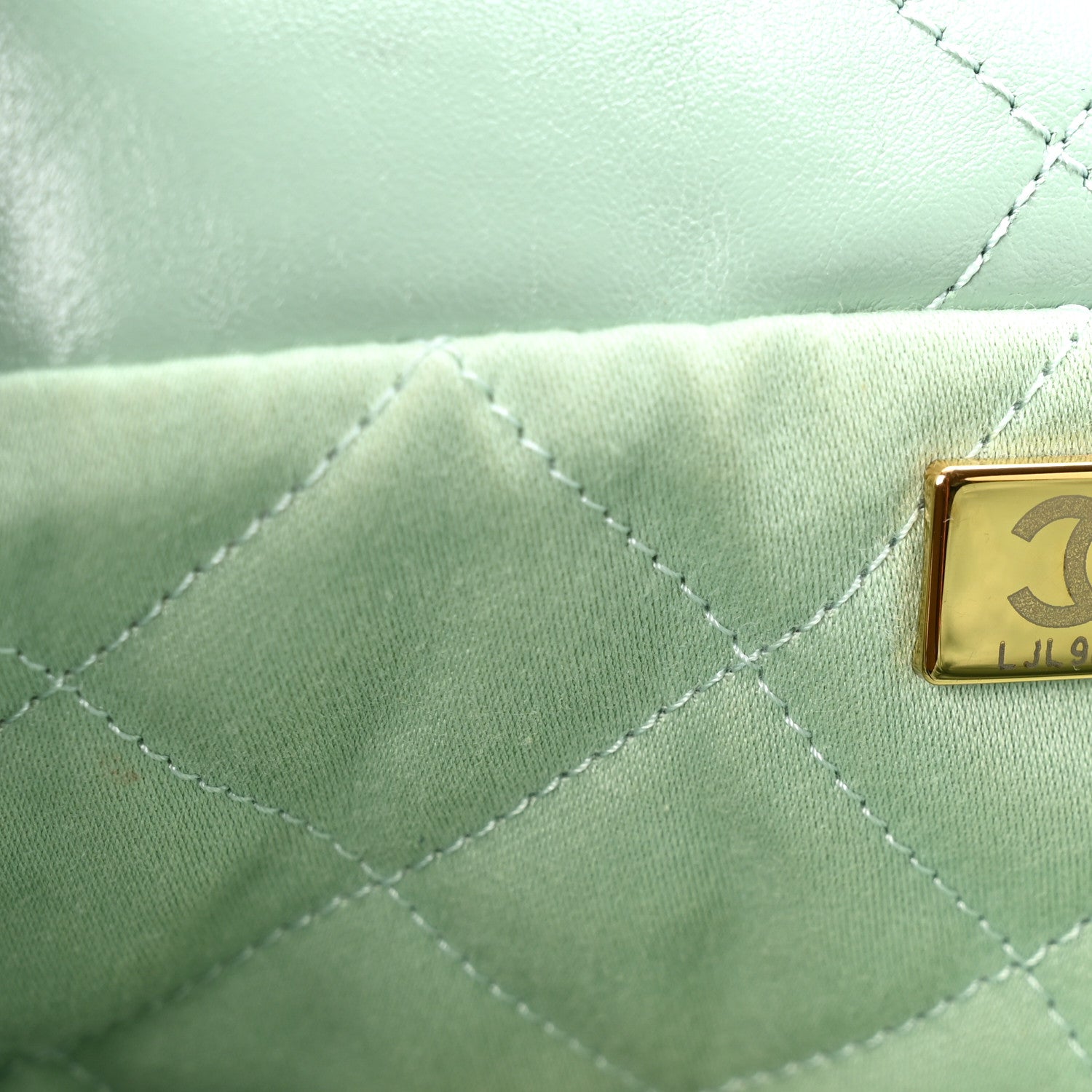 Chanel Shiny Calfskin Quilted Chanel 22 Light Green 8 of 11