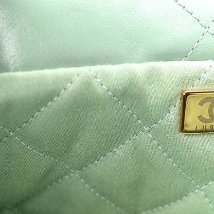 Chanel Shiny Calfskin Quilted Chanel 22 Light Green 8 of 11