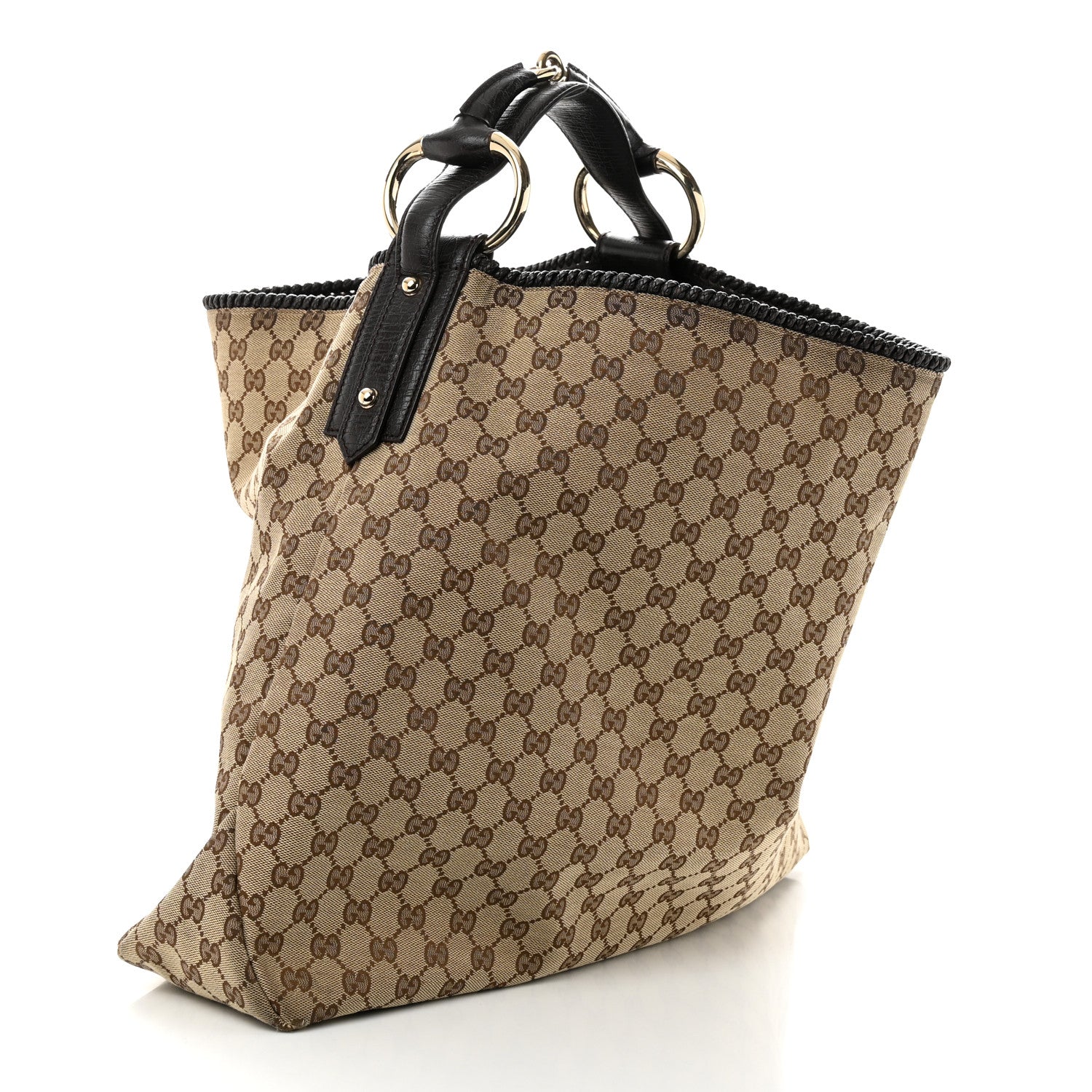 Gucci Monogram Large Horsebit Chain Hobo Dark Brown 3 of 10