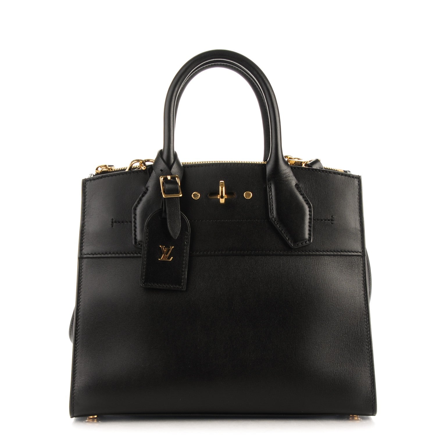 Louis Vuitton Calfskin City Steamer PM Black 1 of 6