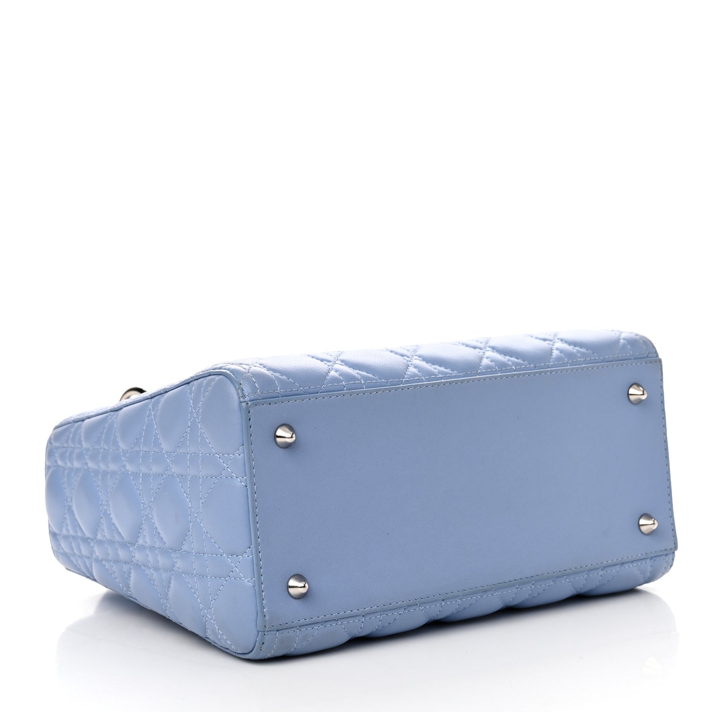Lambskin Cannage Medium Lady Dior Light Blue