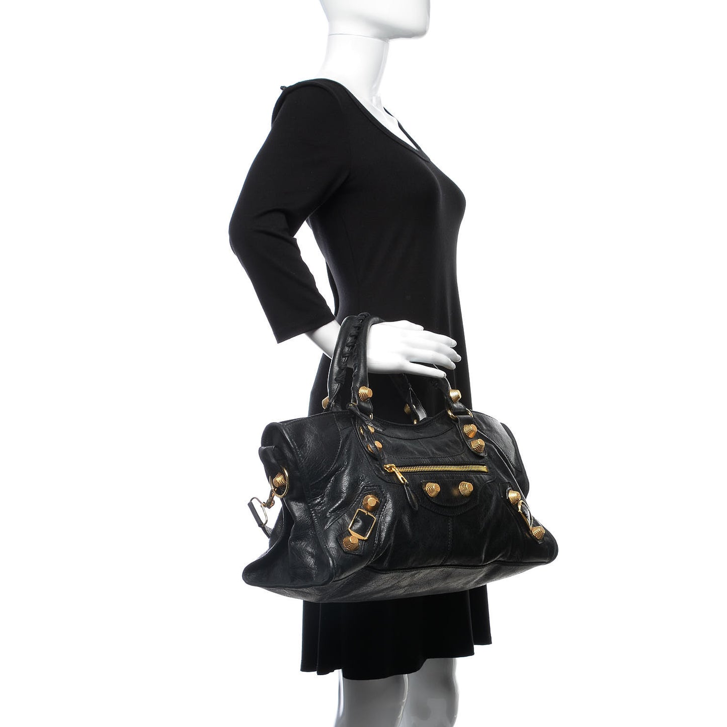 Agneau Giant 21 Gold Hardware Part Time Black