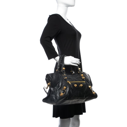 Balenciaga Agneau Giant 21 Gold Hardware Part Time Black 2 of 8