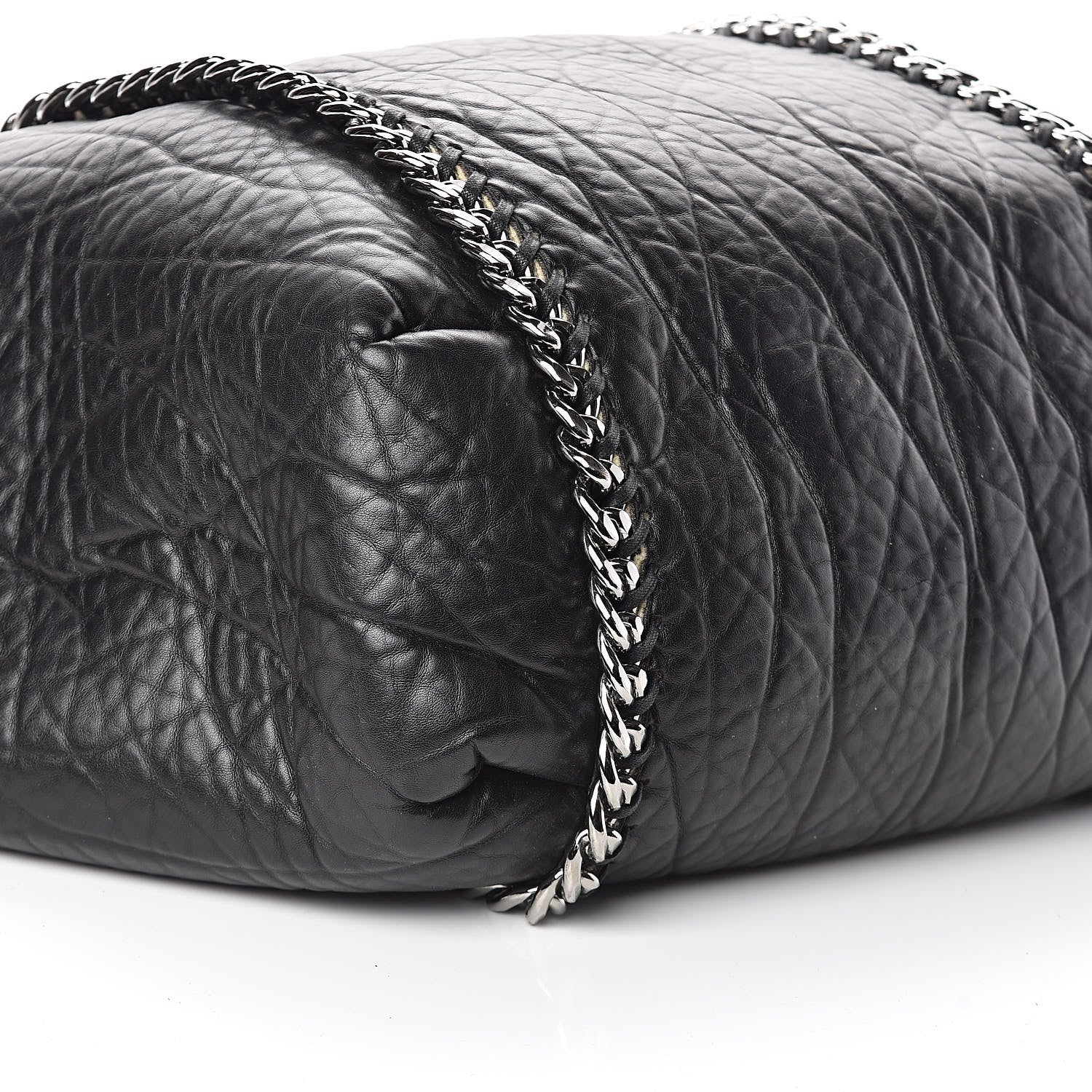 Stella McCartney Faux Shearling Chain Falabella Tote Black 8 of 9