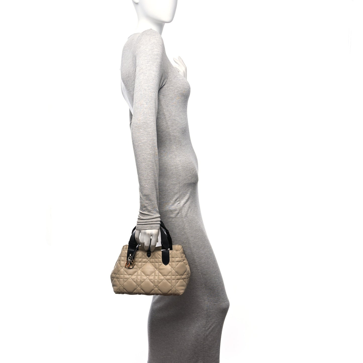 Calfskin Macrocannage Small Toujours Beige