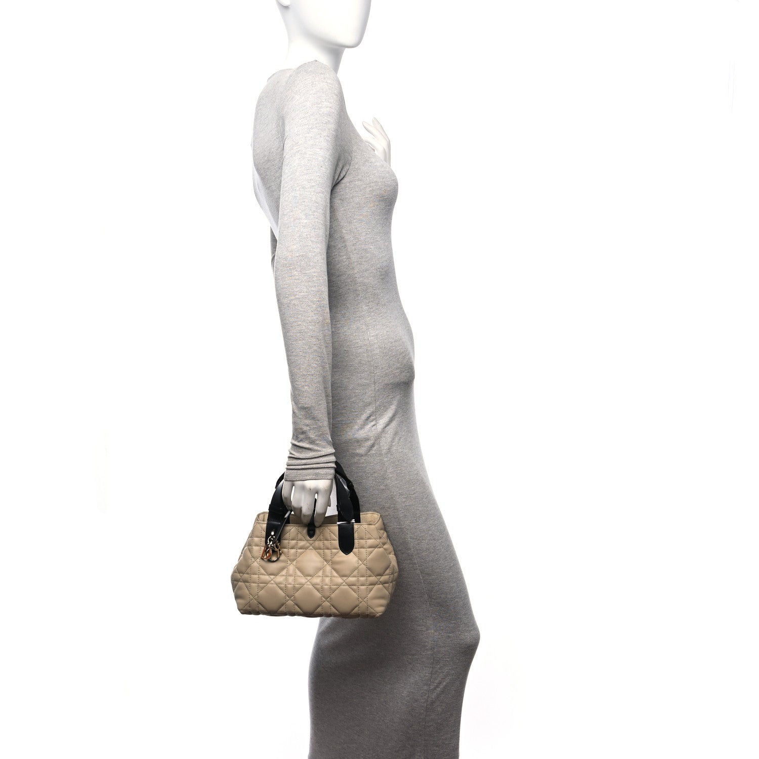 Christian Dior Calfskin Macrocannage Small Toujours Beige 2 of 14