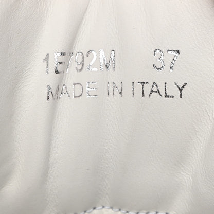 Prada Vitello Sport Spazzolato Rois Triangle Logo Womens Downtown Low Top Sneakers 37 White Alabastro 7 of 8