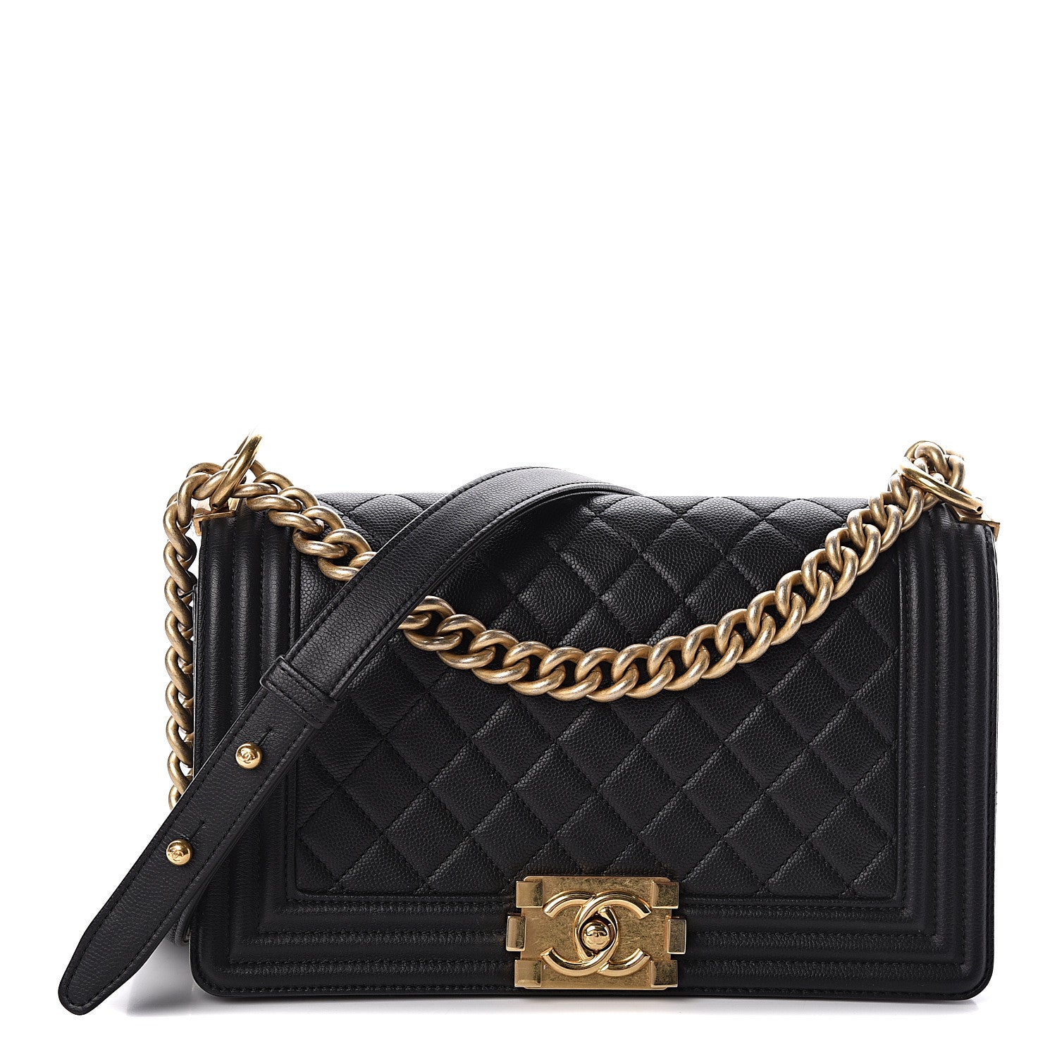 Chanel Caviar Quilted Medium Boy Flap Black 1 of 10