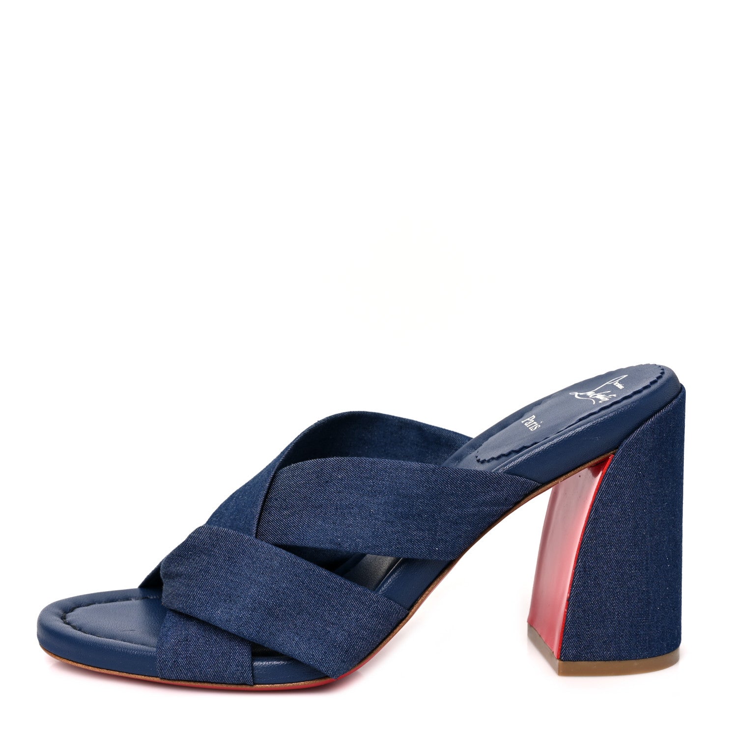 Christian Louboutin Denim Disco Club 85 Sandals 38 Blue 1 of 7