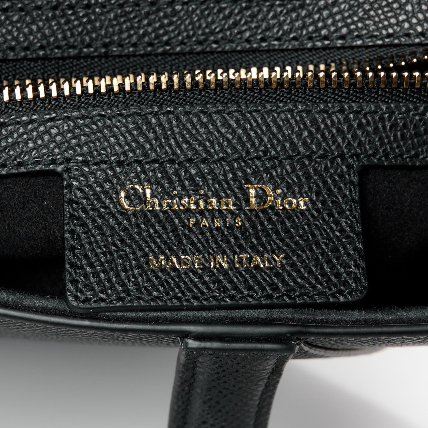 Christian Dior Grained Calfskin Saddle Bag With Strap Black 6 of 9