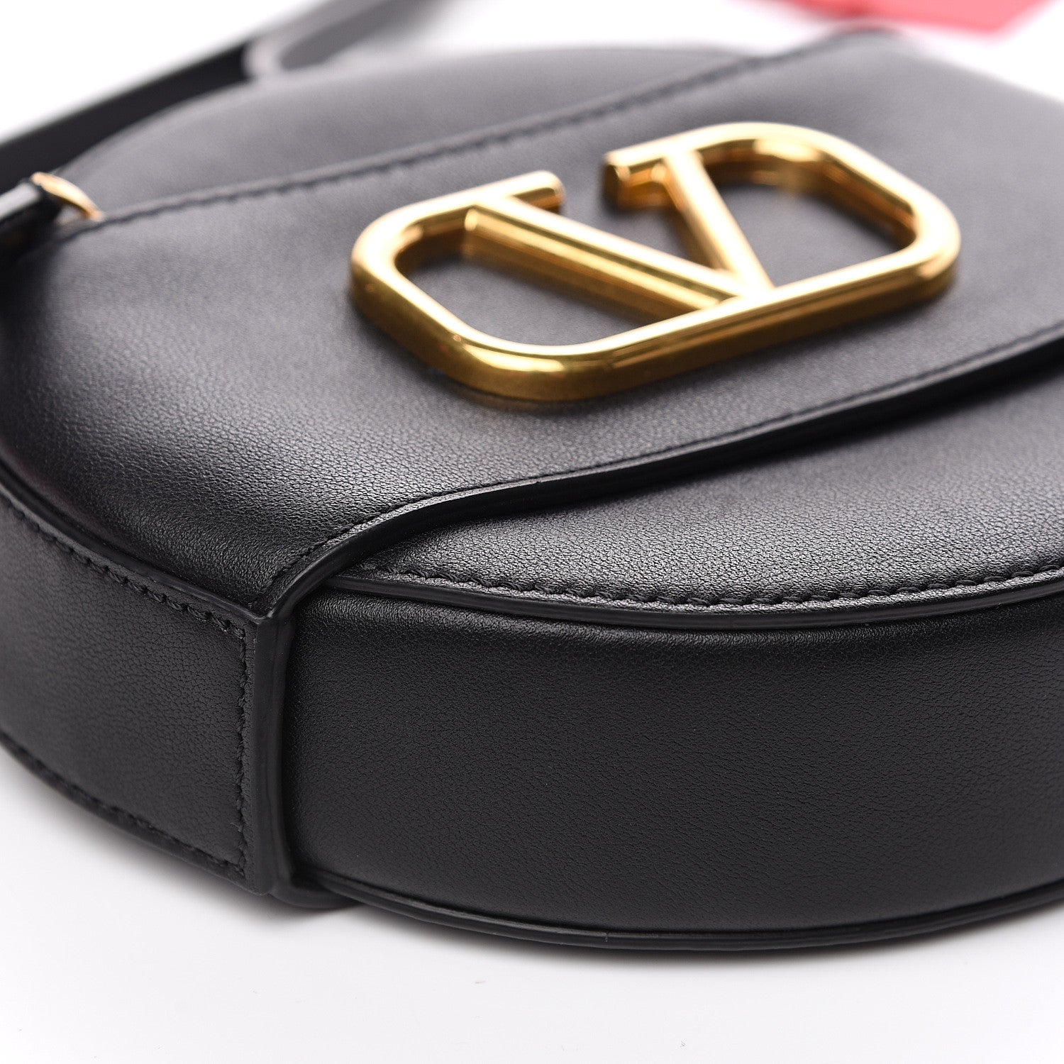 Valentino Garavani Calfskin VLogo Round Crossbody Bag Black 6 of 8