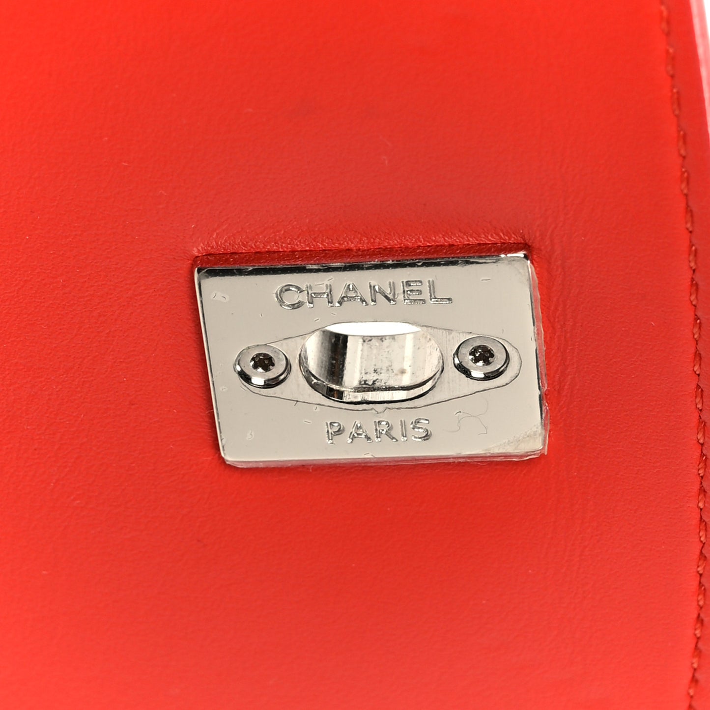 Calfskin Stitched Small Ring My Bag Flap Crossbody Red
