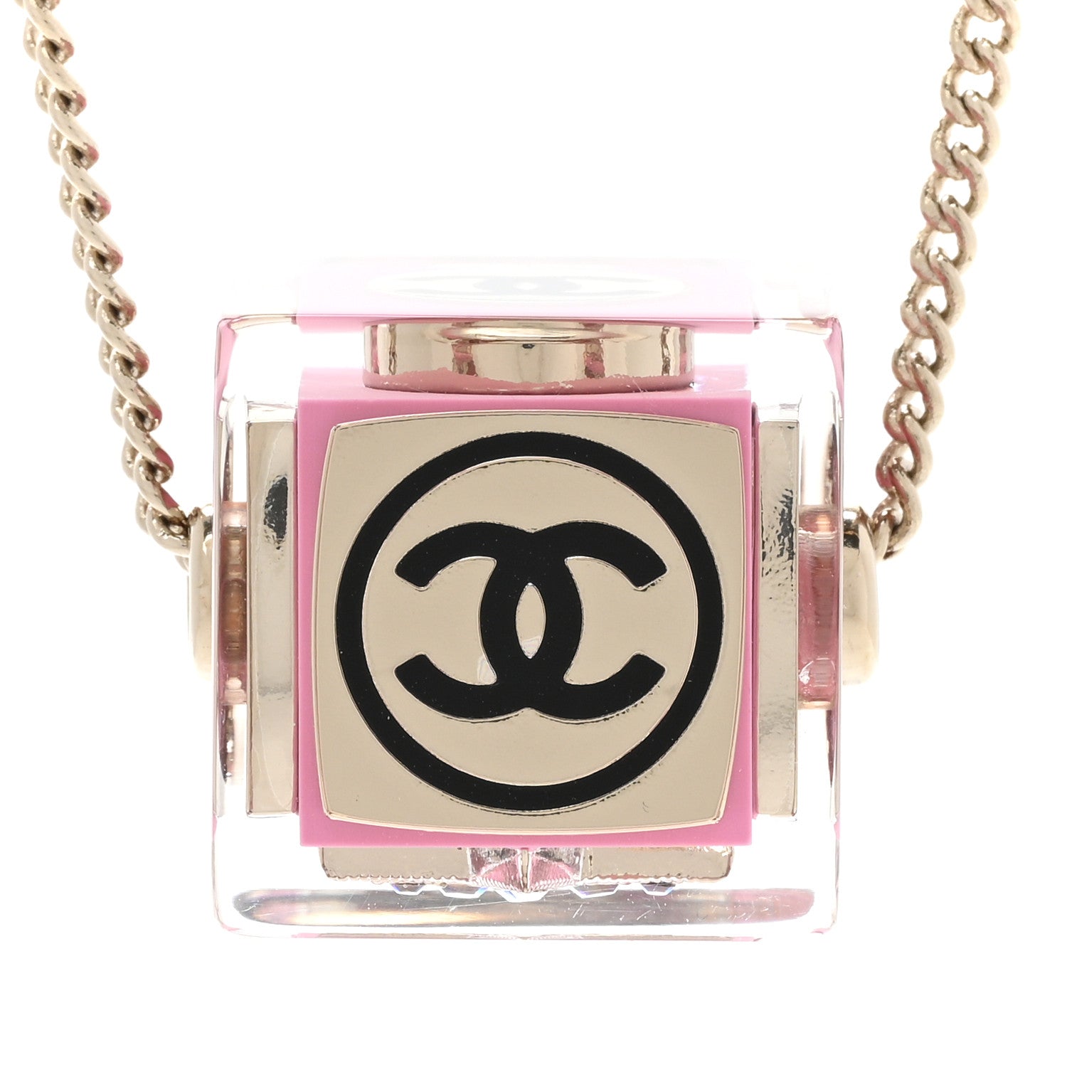 Chanel Resin CC Cube Choker Gold Pink Gold 4 of 8