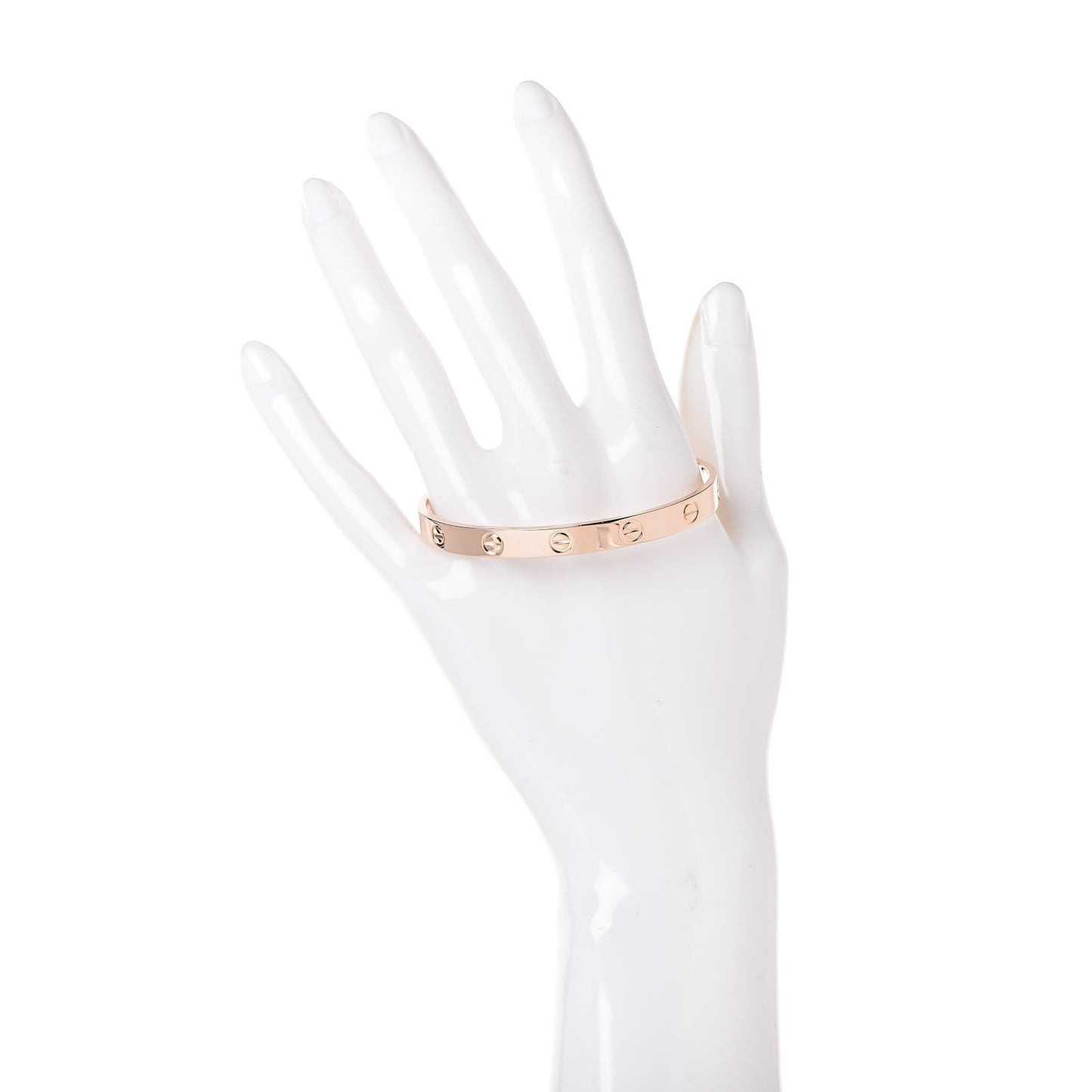 18K Pink Gold LOVE Cuff Bracelet 17