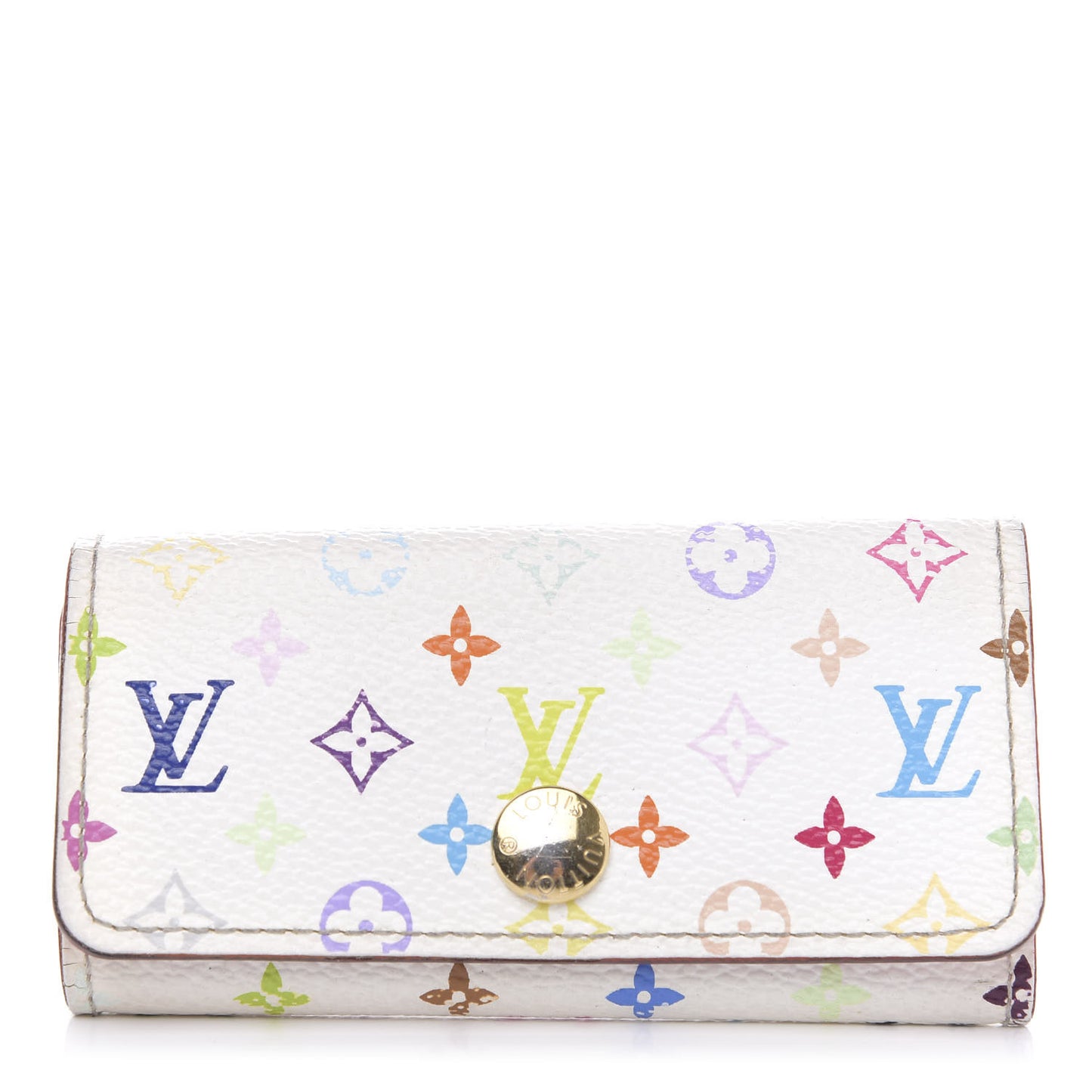 Monogram Multicolor Multicles 4 Key Holder White Litchi