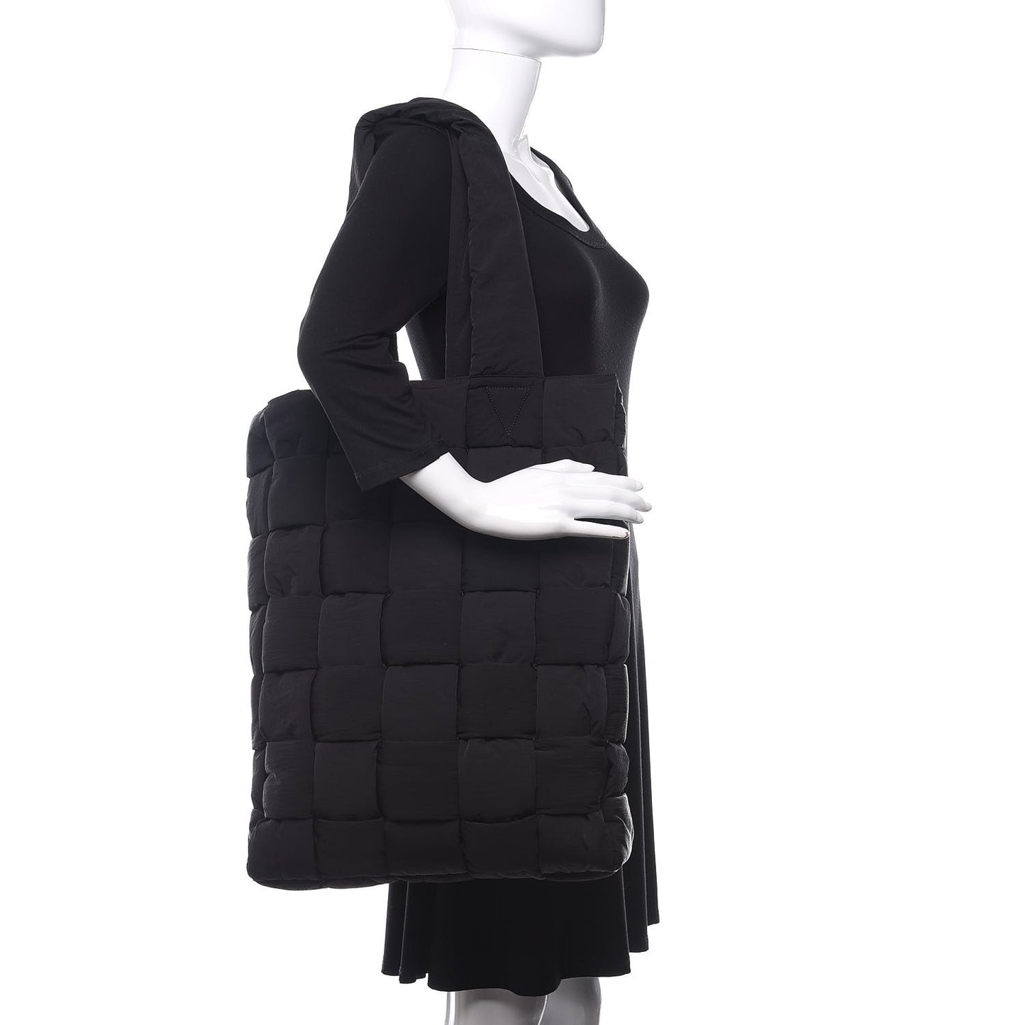 Nylon Intrecciato The Padded Tote Black