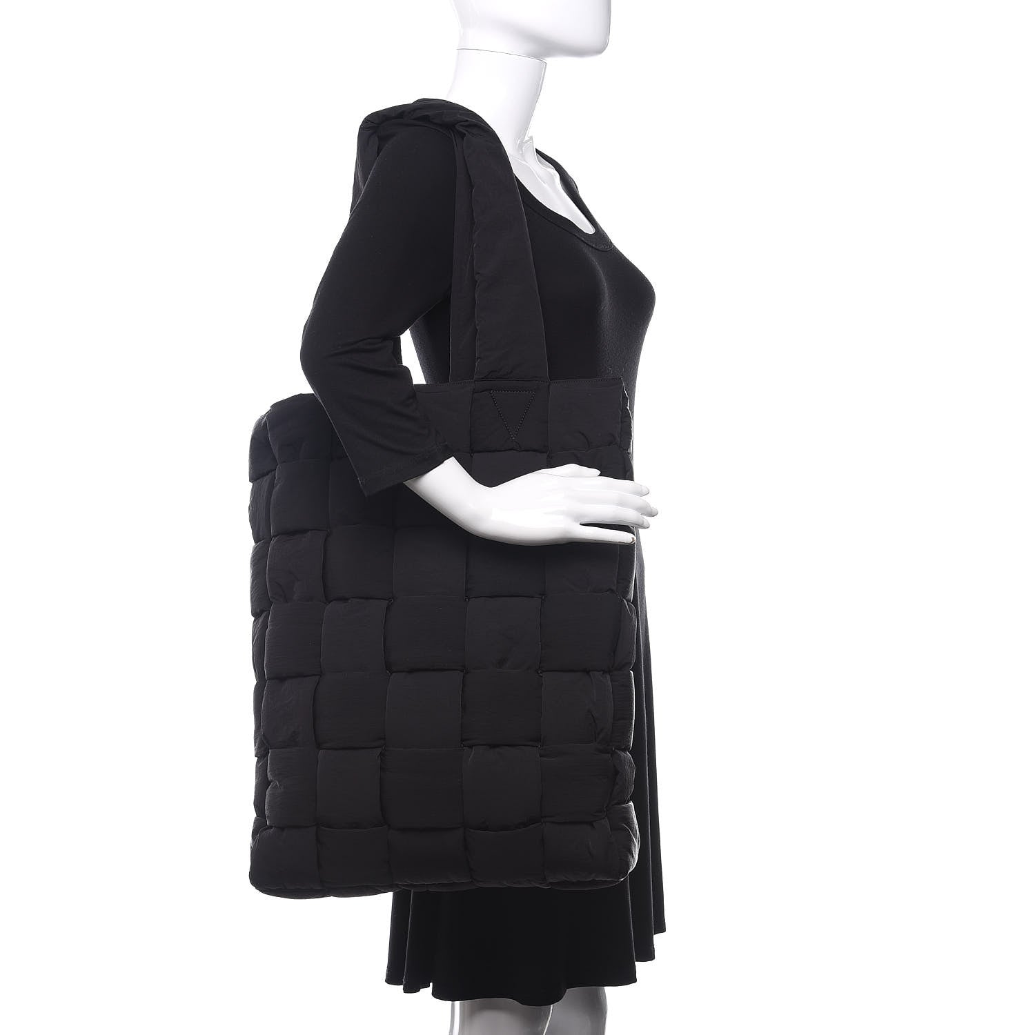 Bottega Veneta Nylon Intrecciato The Padded Tote Black 2 of 9