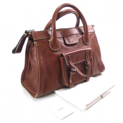 Chloe Calfskin Edith Satchel Ecureil Brown 4 of 9