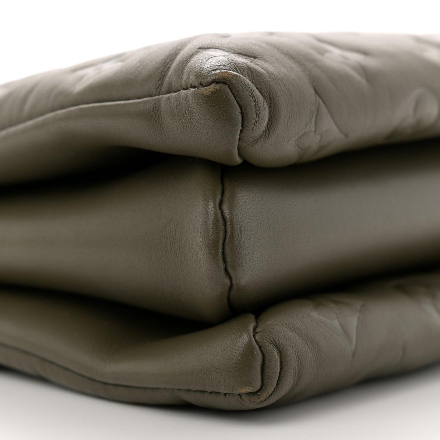 Lambskin Embossed Monogram Coussin MM Khaki