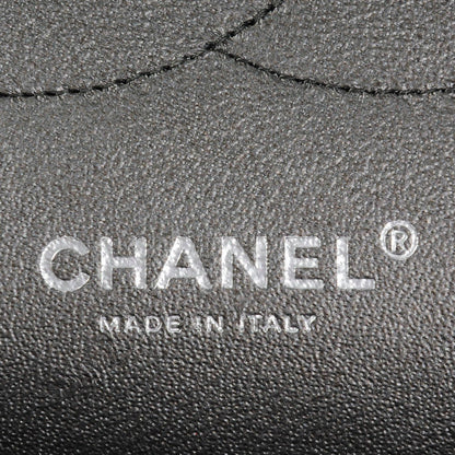 Chanel Lambskin Quilted Jumbo Double Charcoal Grey 6 of 9