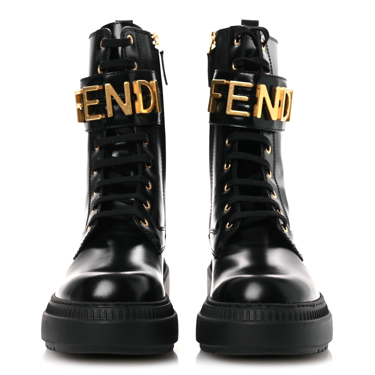 Fendi Vitello Abrasivato Fendigraphy 50mm Biker Boots Black 40 Black 3 of 13