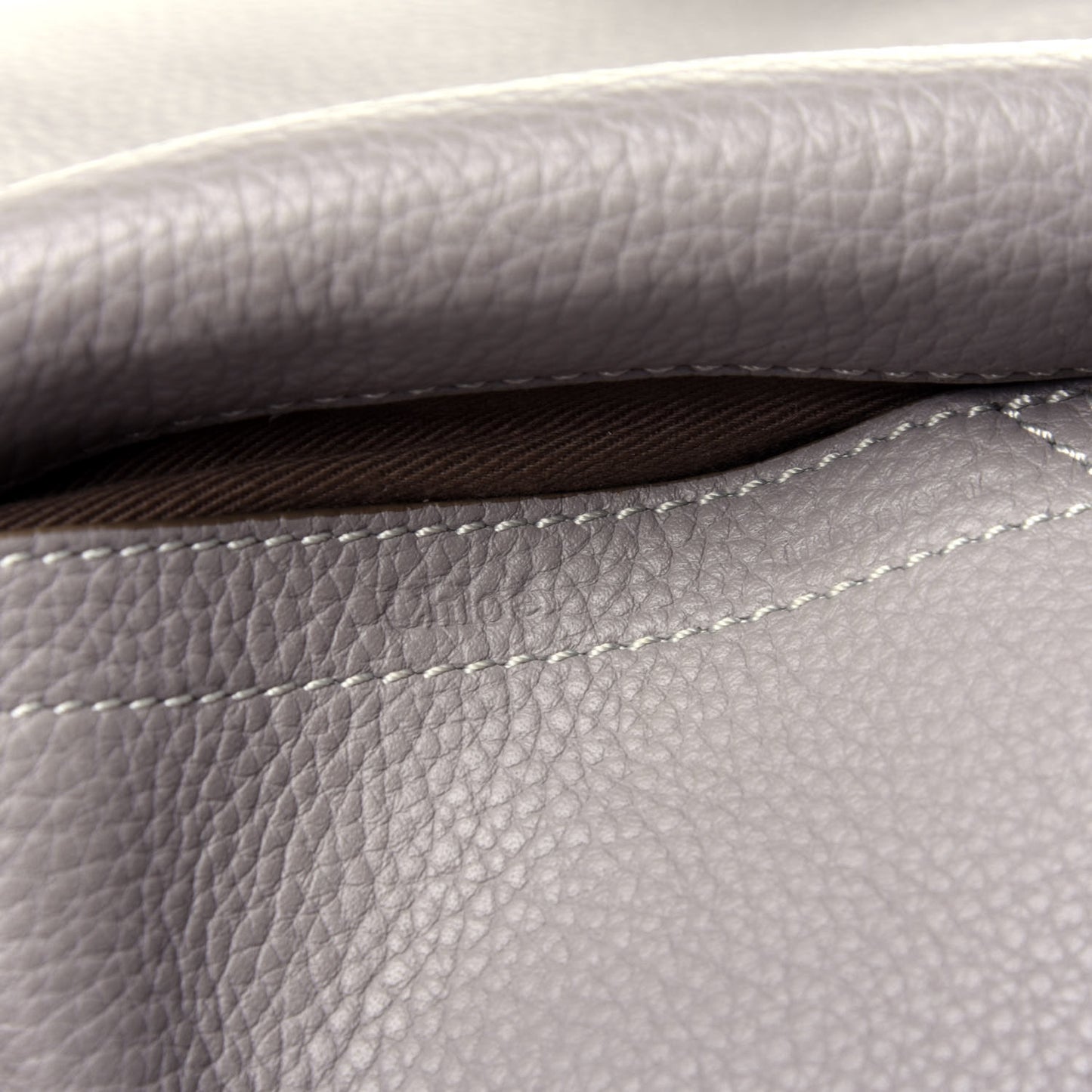 Calfskin Mini Marcie Round Crossbody Bag Cashmere Grey