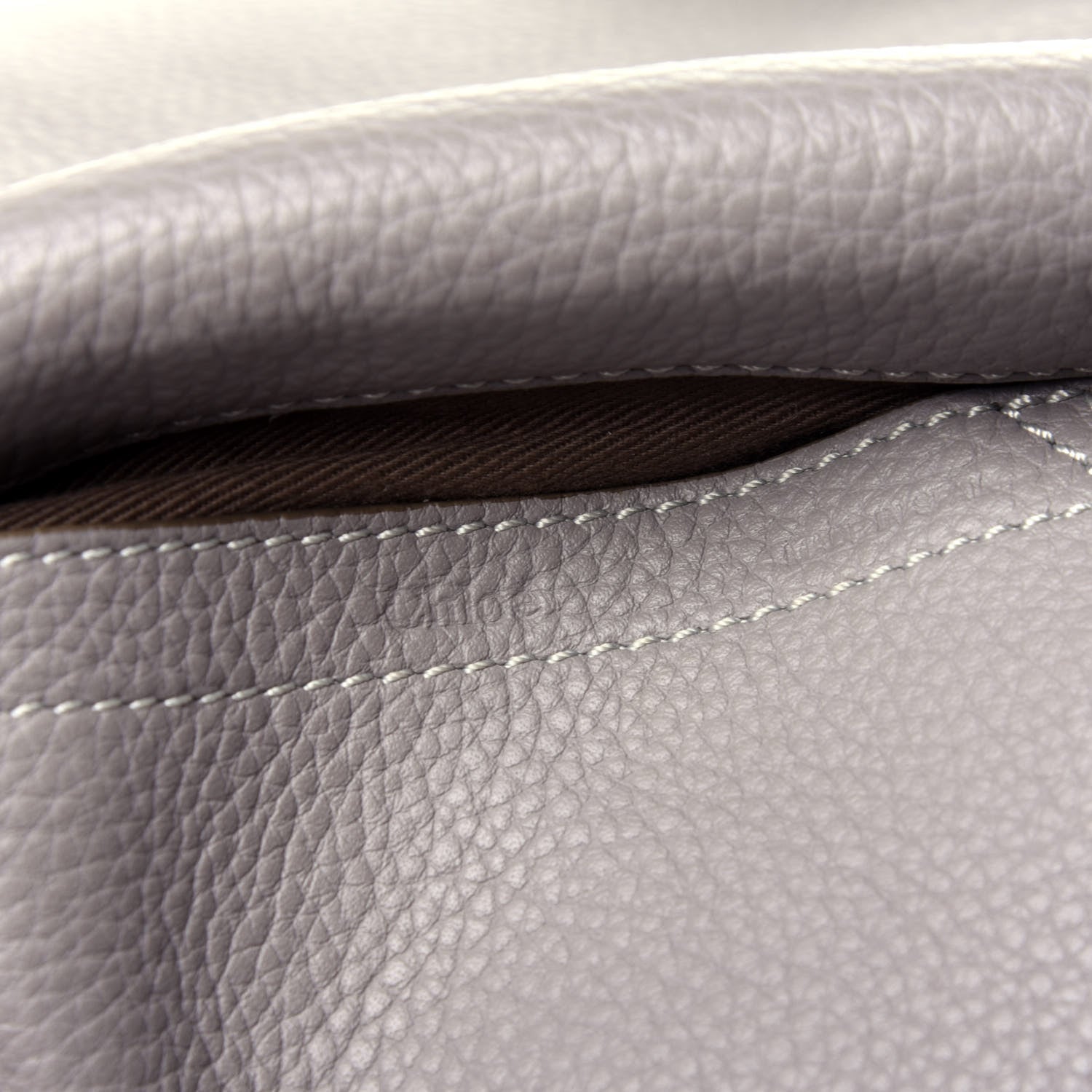 Chloe Calfskin Mini Marcie Round Crossbody Bag Cashmere Grey 10 of 11