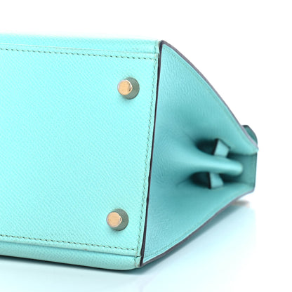 Hermes Epsom Kelly Sellier 28 Bleu Atoll 10 of 10