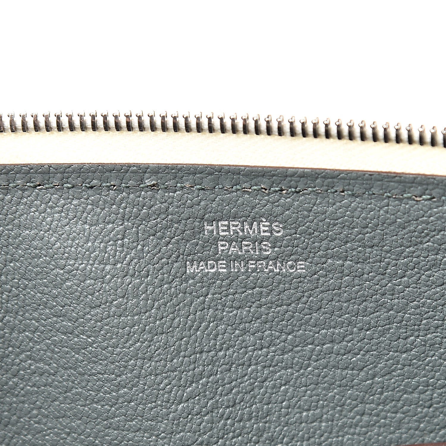 Hermes Togo Epsom Rooroo Pouch Craie Vert Amande Gris Pearl 6 of 7