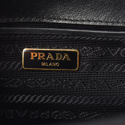 Prada Saffiano Soft Chain Shoulder Bag Black 8 of 9