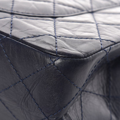 Chanel Aged Calfskin Quilted 2.55 Reissue 227 Flap Navy Blue 12 of 13
