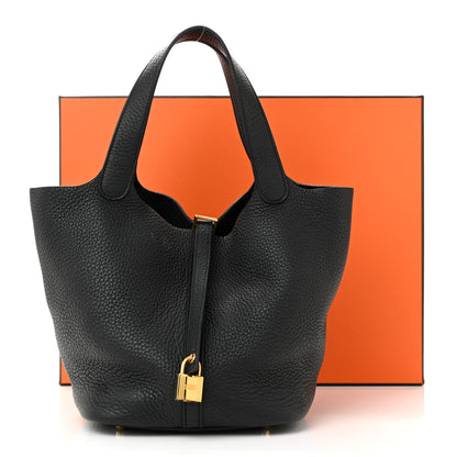 Hermes Taurillon Clemence Picotin Lock 22 MM Black 13 of 13