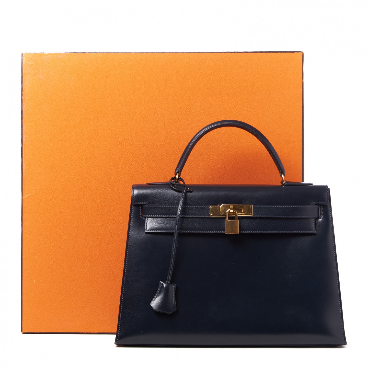 Hermes Box Kelly Sellier 32 Indigo 33 of 33