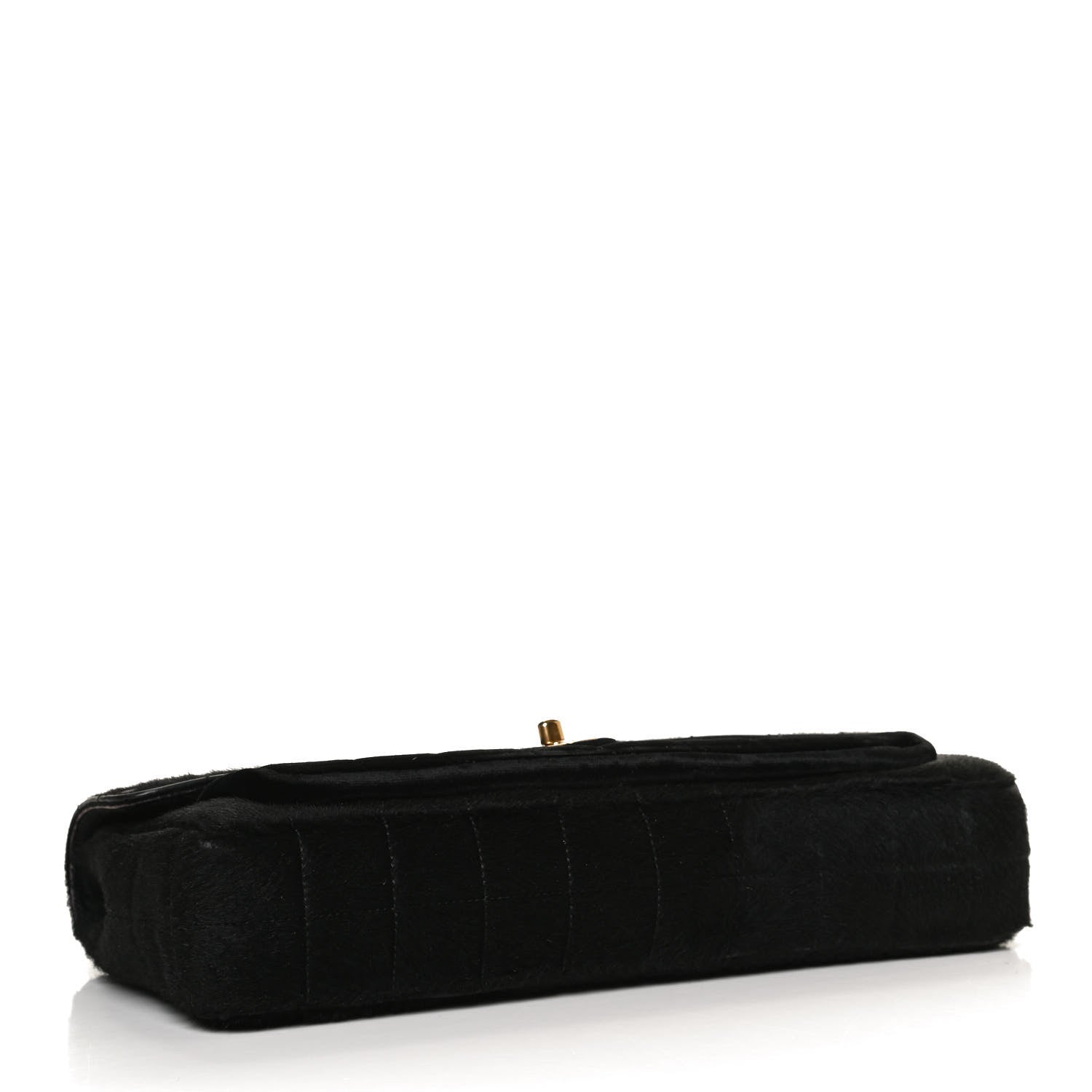 Chanel Pony Hair Velvet Chocolate Bar Flap Black 4 of 10
