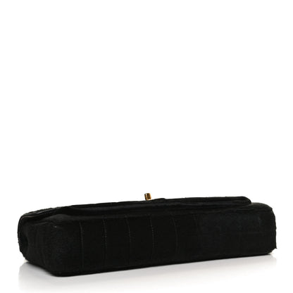 Chanel Pony Hair Velvet Chocolate Bar Flap Black 4 of 10