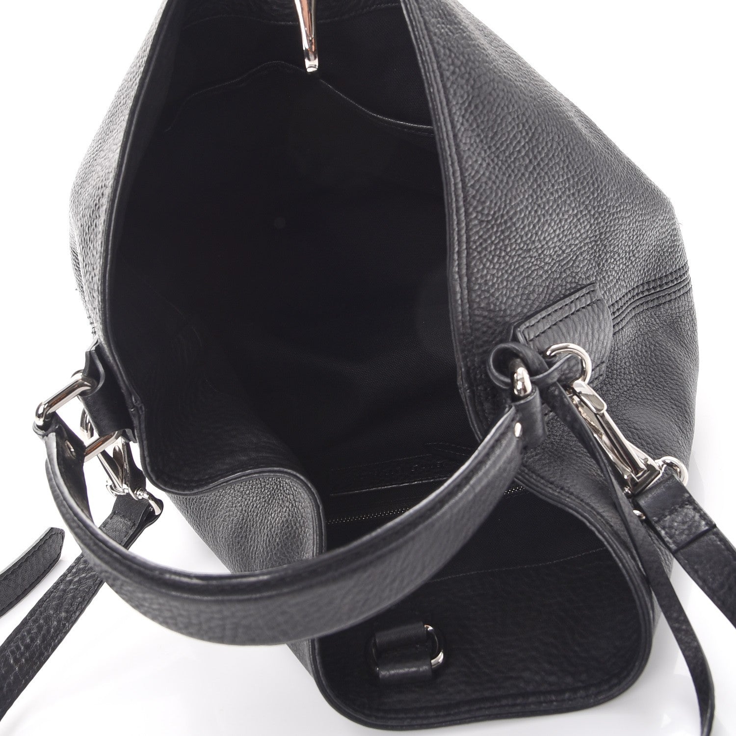 Burberry Calfskin Studded Medium Susanna Hobo Black 5 of 9